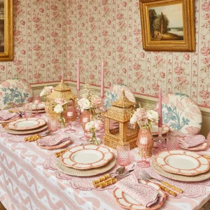 Discount Pink Leopard Ikat Tablecloth Tablecloths