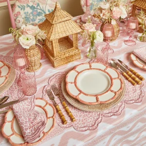 Discount Pink Leopard Ikat Tablecloth Tablecloths