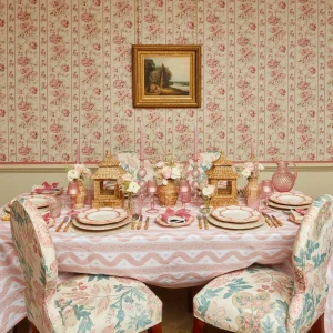 Discount Pink Leopard Ikat Tablecloth Tablecloths