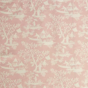 Online Pink Pagoda Garden Fabric Serena Fresson Fabrics