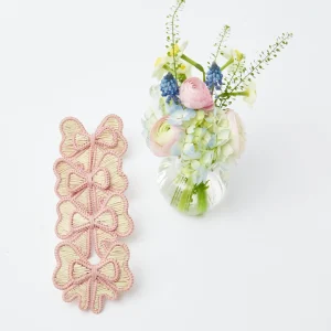 Best Pink Rattan Napkin Bow (Set Of 4) Rattan Tableware