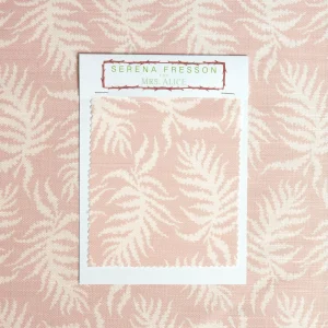 Discount Pink Trailing Ferns Fabric Serena Fresson Fabrics