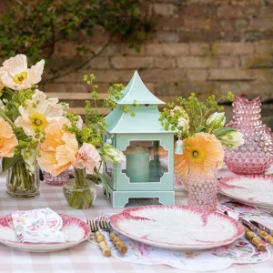 Best Sale Pistachio Green Pagoda Lantern Candle Holders