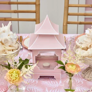 Best Sale Powder Pink Pagoda Lantern Pagodas & Lanterns