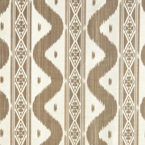 Hot Putty Ikat Stripe Fabric Serena Fresson Fabrics