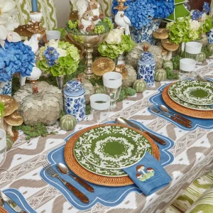Clearance Putty Ikat Tablecloth Tablecloths