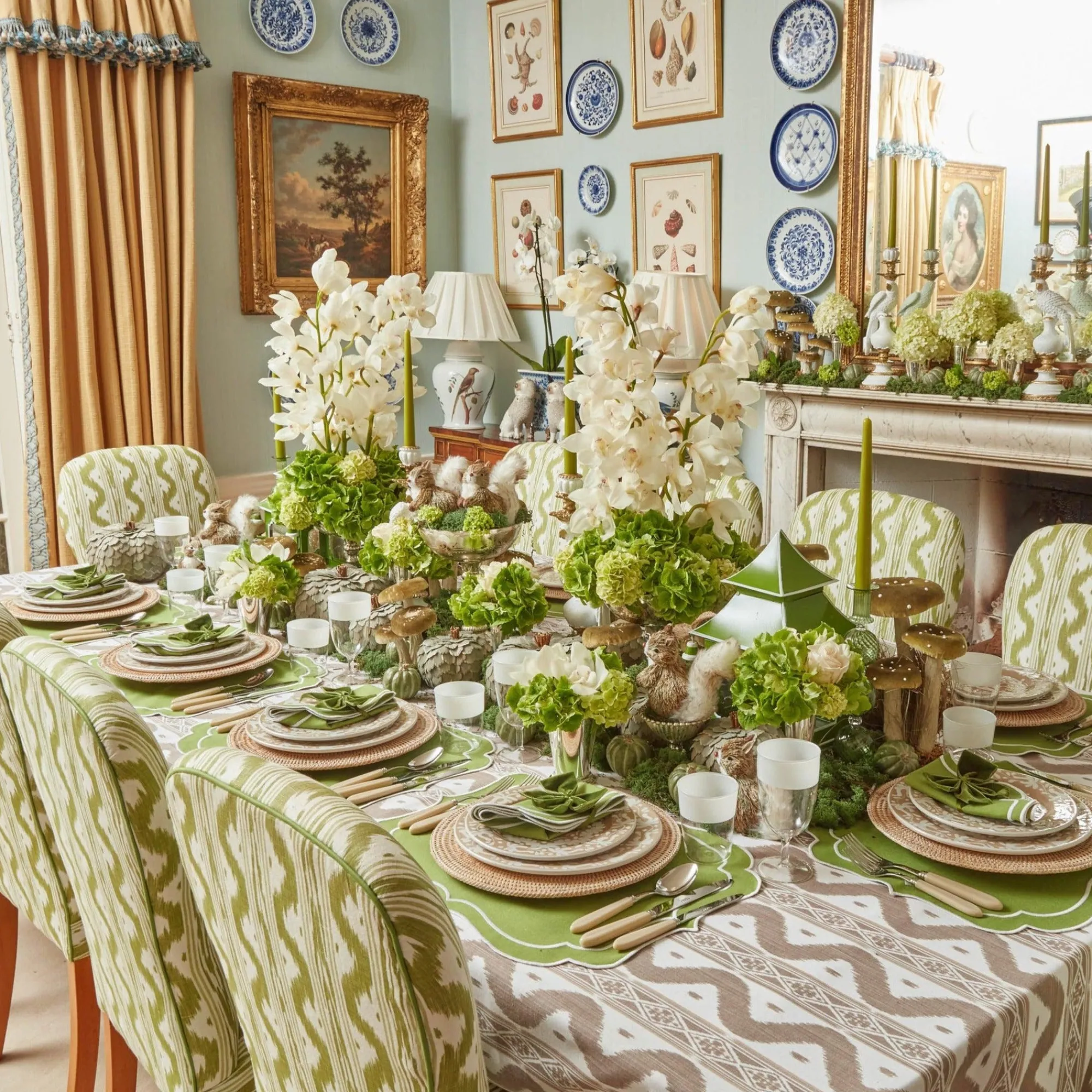 putty_ikat_tablecloth_2.webp Clearance Putty Ikat Tablecloth Tablecloths