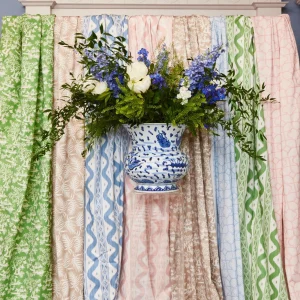 Discount Putty Pagoda Garden Fabric Serena Fresson Fabrics