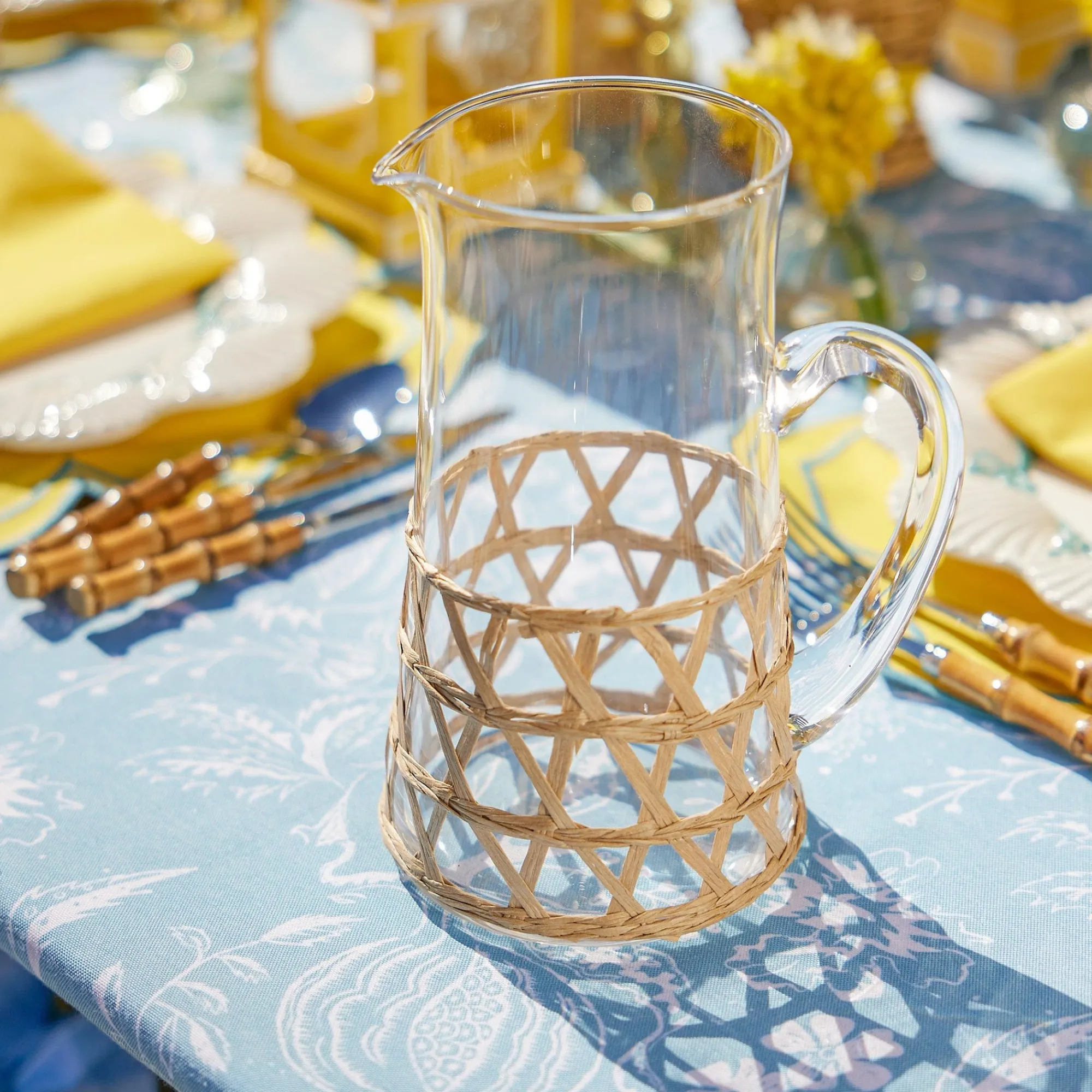 raffia_water_glasses__jug_14.webp Outlet Raffia Water Glasses & Jug Set Glassware Sets
