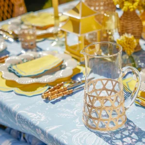 Outlet Raffia Water Glasses & Jug Set Glassware Sets