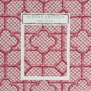 Sale Raspberry Pink Bamboo Trellis Fabric Serena Fresson Fabrics