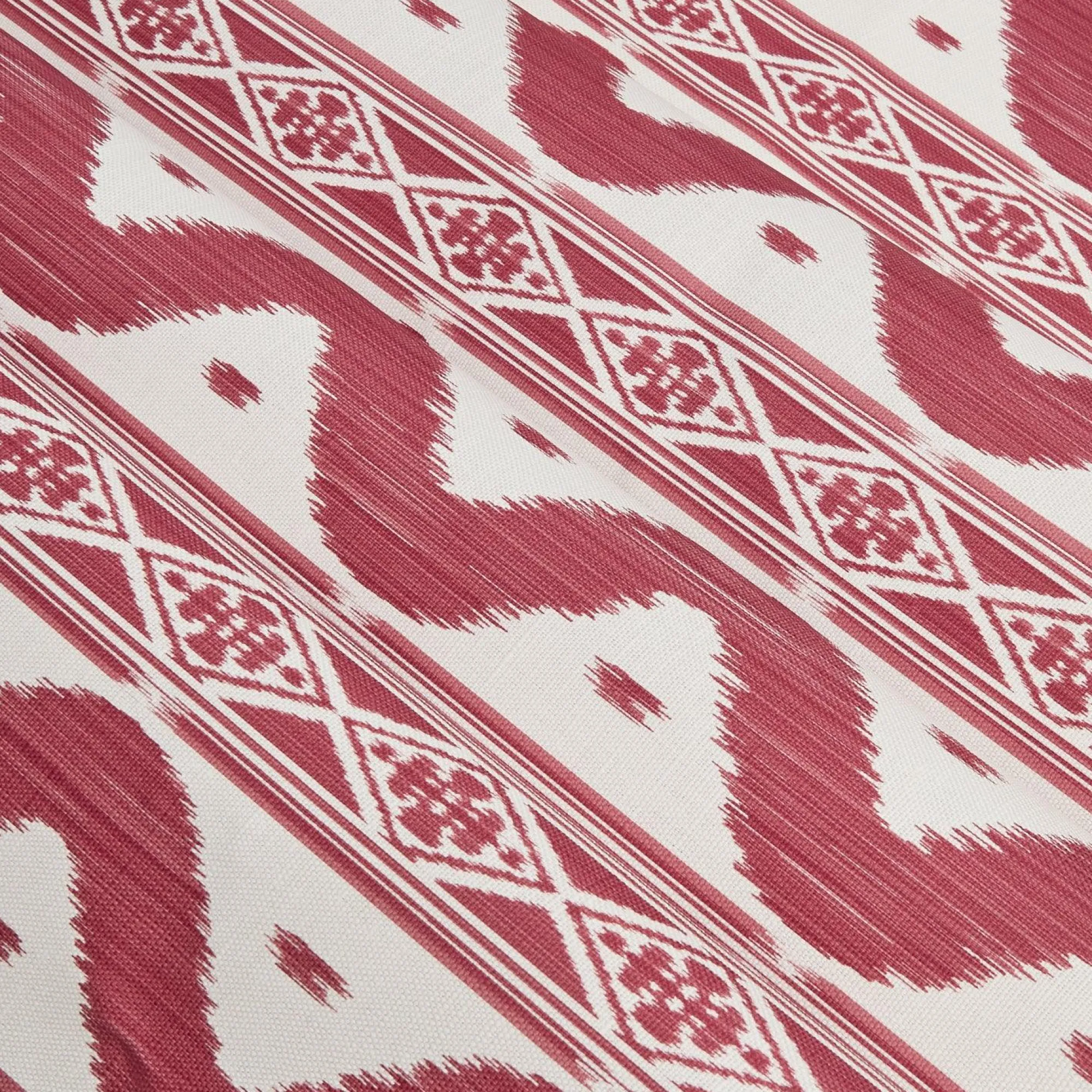 raspberry_pink_ikat_strip_0.webp Cheap Raspberry Pink Ikat Stripe Fabric Serena Fresson Fabrics