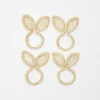 Store Rattan Bunny Napkin Rings (Set Of 4) Napkin Rings, Bows & Wreaths