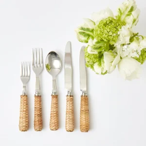 Outlet Rattan Cutlery (5 Piece) Rattan Tableware