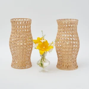 Cheap Rattan Hurricane Lantern (Pair) Rattan Tableware