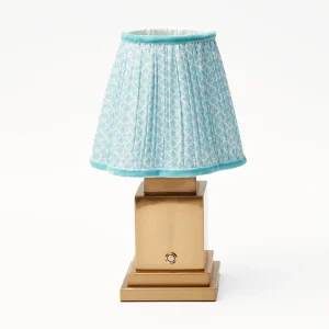 Discount Rechargeable Lamp With Baby Blue Lotus Lampshade Lamps & Lighting
