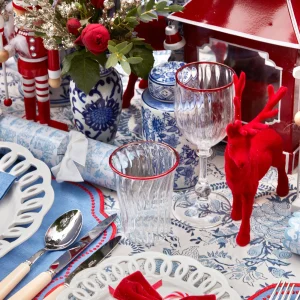 Flash Sale Red Rim Glassware (Set Of 8) Glasses