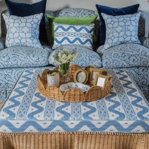 Outlet Round Rattan Scalloped Tray Trays & Liners