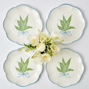 Sale Scalloped Lily Of The Valley Dinner Plate (Set Of 4) Dinner Plates