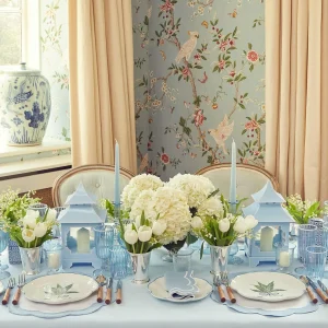 Clearance Scalloped Lily Of The Valley Starter Plate (Set Of 4) Crockery Sets