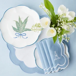 Fashion Scalloped Lily Of The Valley Dinner Plate (Set Of 4) Crockery Sets