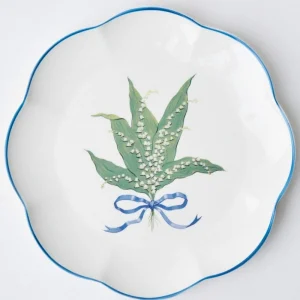 Fashion Scalloped Lily Of The Valley Dinner Plate Dinner Plates