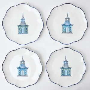 Fashion Scalloped Pagoda Starter Plate (Set Of 4) Starter Plates