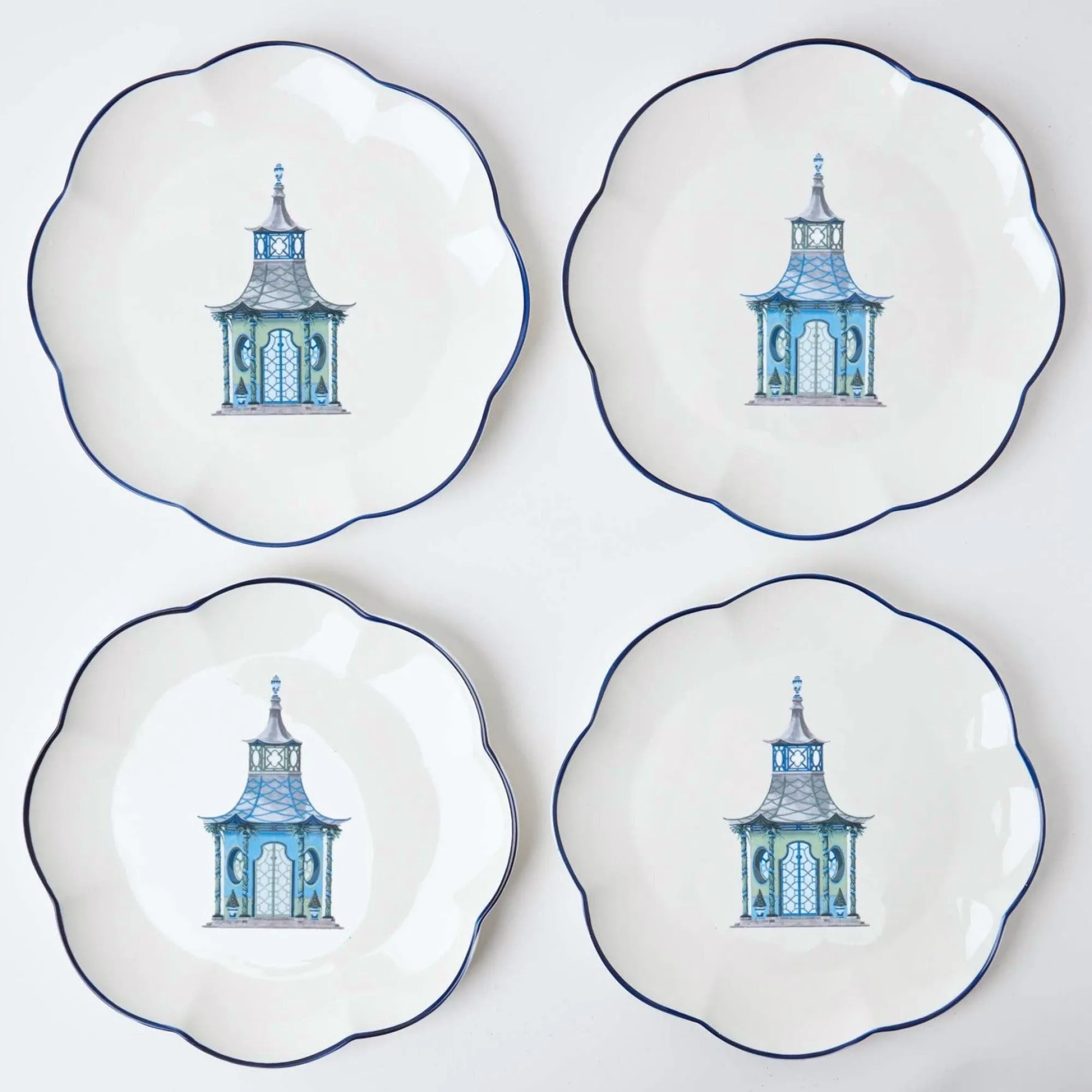 scalloped_pagoda_starter__0.webp Outlet Scalloped Pagoda Starter Plate (Set Of 4) Crockery Sets