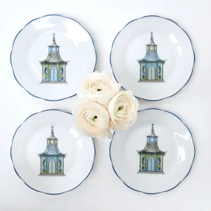 Fashion Scalloped Pagoda Starter Plate (Set Of 4) Starter Plates