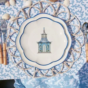 Fashion Scalloped Pagoda Starter Plate (Set Of 4) Starter Plates