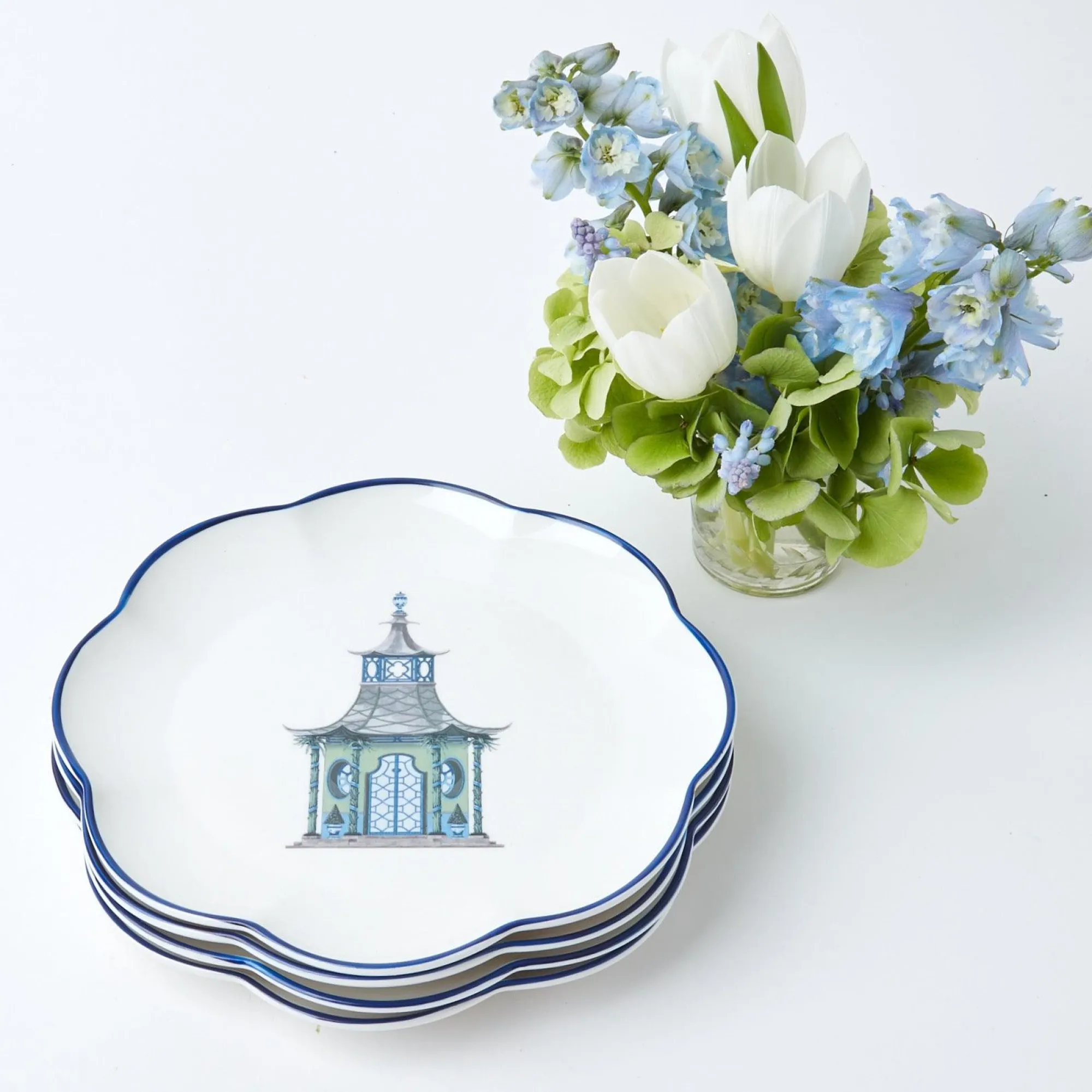 scalloped_pagoda_starter__23.webp Outlet Scalloped Pagoda Starter Plate (Set Of 4) Crockery Sets