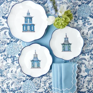 Outlet Scalloped Pagoda Starter Plate (Set Of 4) Crockery Sets