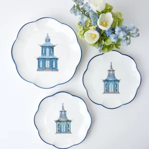 Fashion Scalloped Pagoda Starter Plate (Set Of 4) Starter Plates