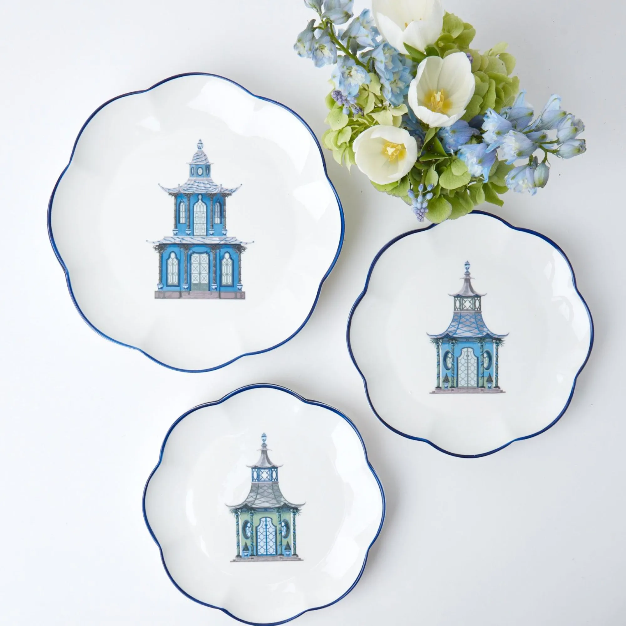 scalloped_pagoda_starter__25.webp Outlet Scalloped Pagoda Starter Plate (Set Of 4) Crockery Sets