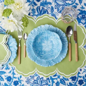 Fashion Serena Apple Green Scalloped Napkins (Set Of 4) Napkins