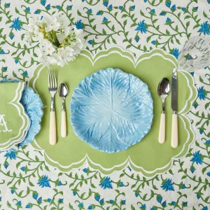 Outlet Serena Apple Green Scalloped Placemats (Set Of 4) Placemats