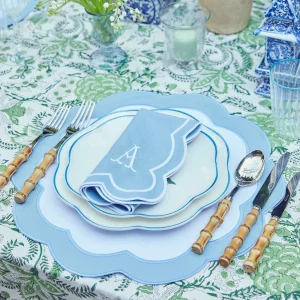 Shop Serena Applique Blue Napkins (Set Of 4) Napkins