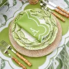 Outlet Serena Applique Green Placemats & Napkins (Set Of 4) Table Linen Sets