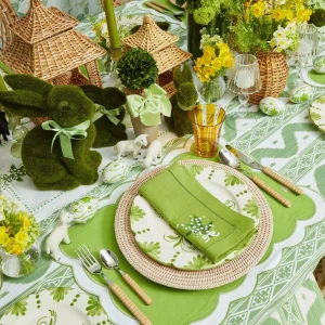 Discount Serena Applique Green Placemats (Set Of 4) Placemats