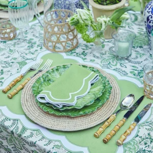 Discount Serena Applique Green Placemats (Set Of 4) Placemats