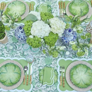 Outlet Serena Applique Green Placemats & Napkins (Set Of 4) Table Linen Sets