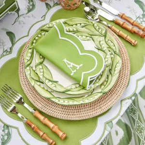 Discount Serena Applique Green Placemats (Set Of 4) Placemats