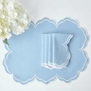 Online Serena Cornflower Blue Placemats (Set Of 4) Placemats