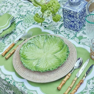 Best Serena Green Cabbage Dinner Plate (Set Of 4) Crockery Sets