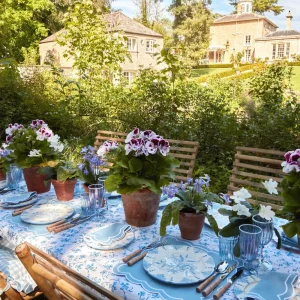 Best Seville Blue Gardenia Dinner Plate (Set Of 4) Crockery Sets