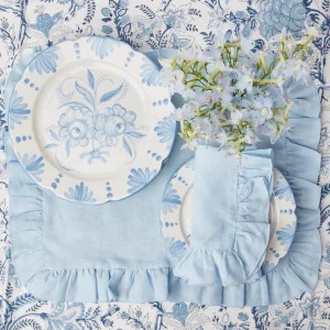 Cheap Seville Blue Gardenia Dinner Plate Dinner Plates