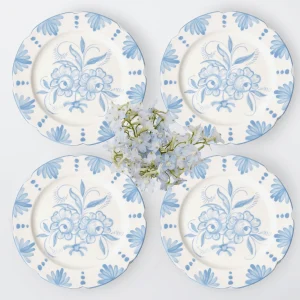 Best Seville Blue Gardenia Dinner Plate (Set Of 4) Crockery Sets