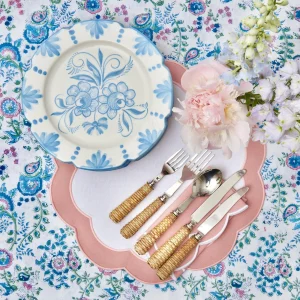 Best Sale Seville Blue Gardenia Dinner Plate (Set Of 4) Seville Crockery