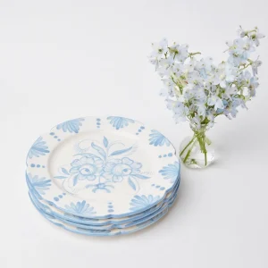 Cheap Seville Blue Gardenia Starter Plate (Set Of 4) Crockery Sets