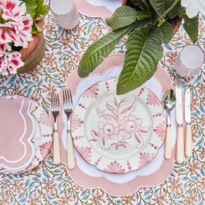 Sale Seville Pink Gardenia Dinner Plate (Set Of 4) Crockery Sets